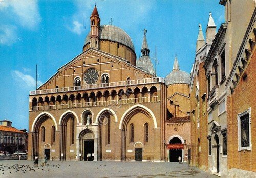 Cartolina Padova Basilica S. Antonio facciata e angolo | Immagine principale