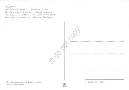 Cartolina Padova Basilica San Francesco Altare del Santo | Immagine Gallery 2