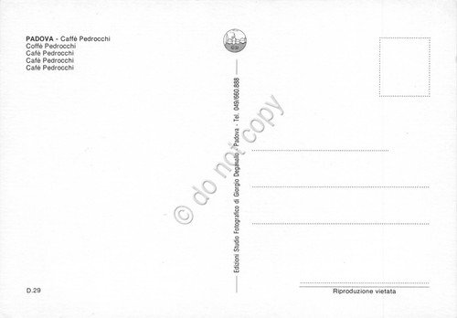 Cartolina Padova CaffÃ¨ Pedrocchi notturno anni '80 | Immagine Gallery 2