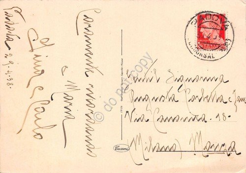 Cartolina Padova Osservatorio Astronomico animata 1938