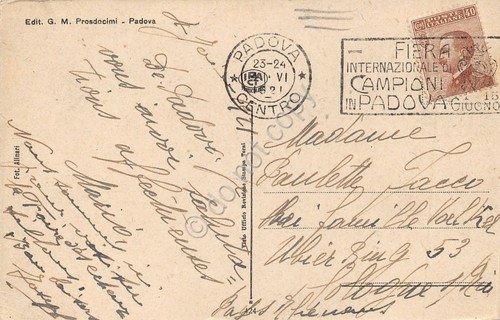 Cartolina Padova Palazzo della Regione 1921 | Immagine Gallery 2