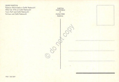 Cartolina Padova Palazzo Municipale e Caffè Pedrocchi | Immagine Gallery 2