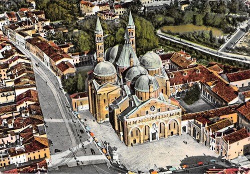 Cartolina Padova Panorama aereo della Chiesa di S. Antonio 1961 | Immagine principale