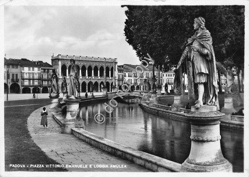 Cartolina Padova Piazza V. Emanuele e Loggia Amulea Animata 1942 | Immagine principale