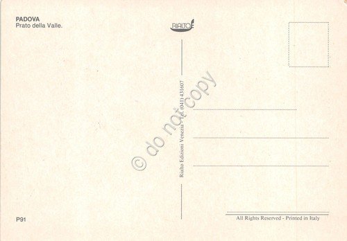 Cartolina Padova Prato della Valle veduta aerea case anni '80 | Immagine Gallery 2