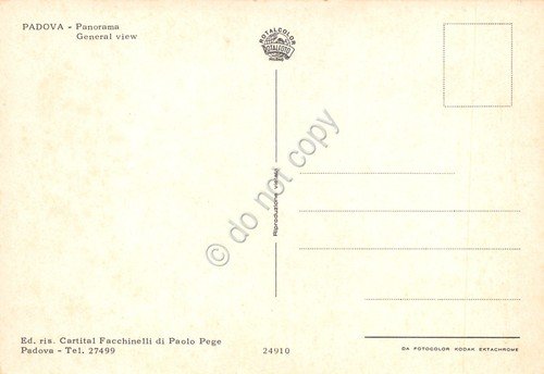 Cartolina Padova veduta generale