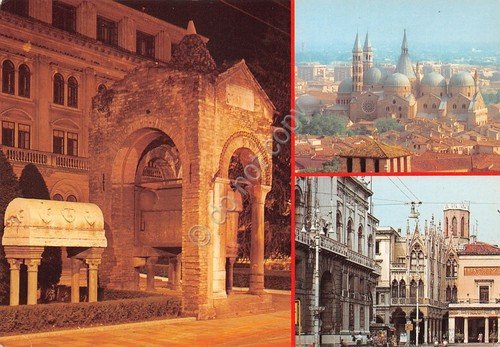 Cartolina Padova vedute Timbro quadrato Italia ''85 Filatelia 1984