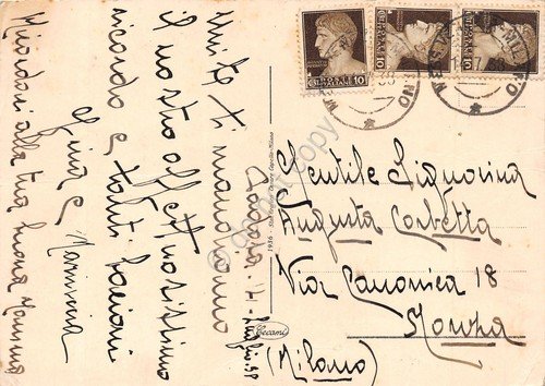 Cartolina Padova Via Luca Belludi da Parco della Valle 1938