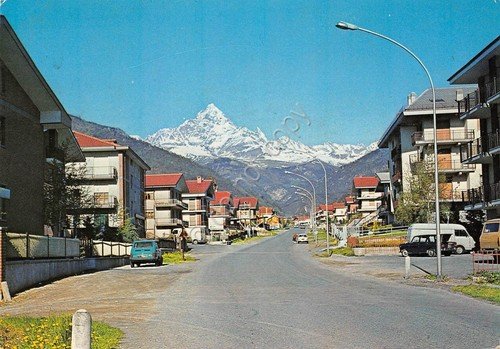 Cartolina Paesana Via Crissolo con Monviso | Immagine principale