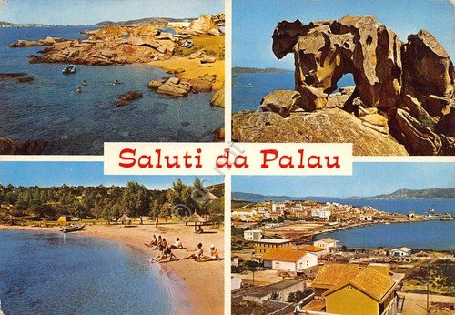 Cartolina Palau 4 vedute 1974 (Sassari) | Immagine principale