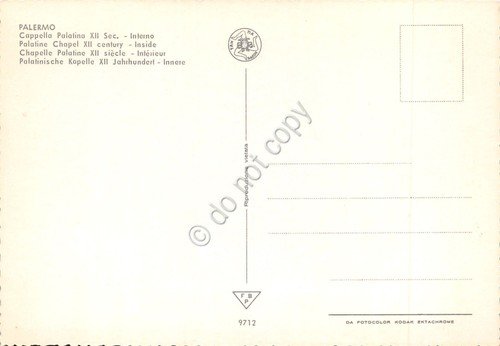 Cartolina Palermo Cappella Palatina interno | Immagine Gallery 2
