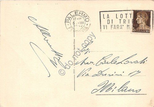 Cartolina Palermo Cattedrale 1937