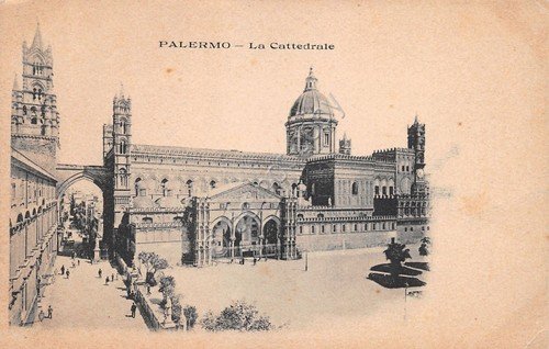 Cartolina Palermo Cattedrale Edizione penna Italiana Pastori primi '900