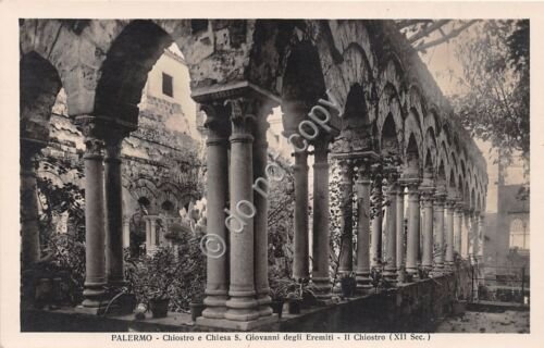 Cartolina Palermo Chiostro e Chiesa S. Giovanni degli eremiti Fotocelere