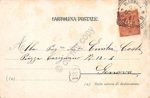 Cartolina Palermo Foro Italico e Monte Pellegrino animata 1900 | Immagine Gallery 2