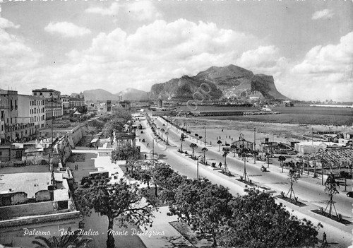 Cartolina Palermo Foro Italico Monte Pellegrino