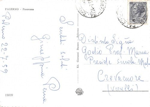 Cartolina Palermo Panorama 1959 | Immagine Gallery 2