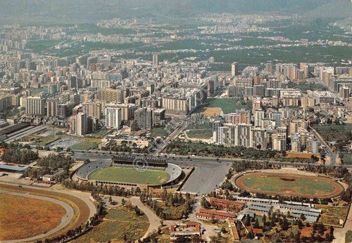 Cartolina Palermo Panorama aereo stadio anni '70