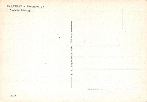 Cartolina Palermo Panorama da Castello Utveggio