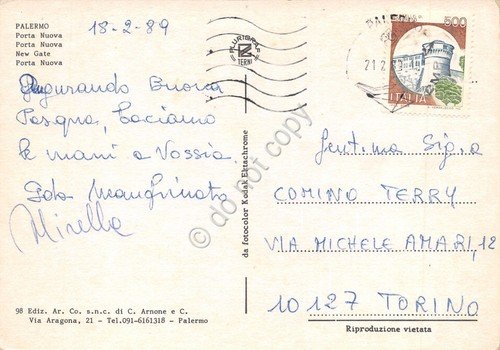 Cartolina Palermo Porta Nuova 1989 | Immagine Gallery 2