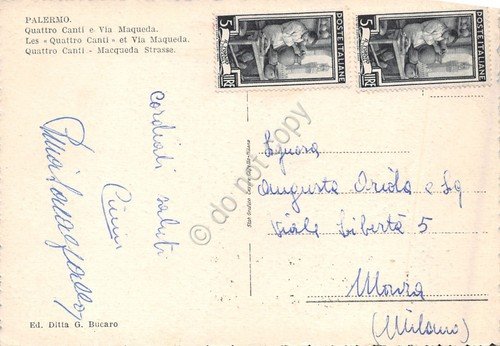 Cartolina Palermo Quattro Canti di città Via Maqueda animata anni … | Immagine Gallery 2