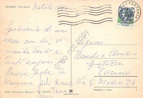 Cartolina Palermo Villa Giulia 1980 | Immagine Gallery 2
