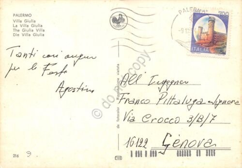 Cartolina Palermo Villa Giulia