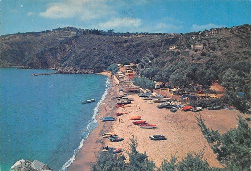 Cartolina Palinuro Camping Marinella spiaggia barche anni '80 | Immagine principale