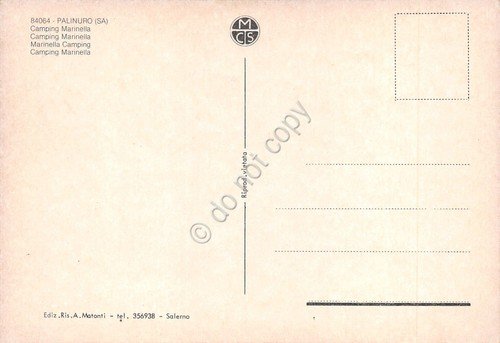 Cartolina Palinuro Camping Marinella spiaggia barche anni '80 | Immagine Gallery 2