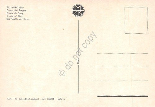 Cartolina Palinuro Grotta del Sangue barca animata anni '70 | Immagine Gallery 2