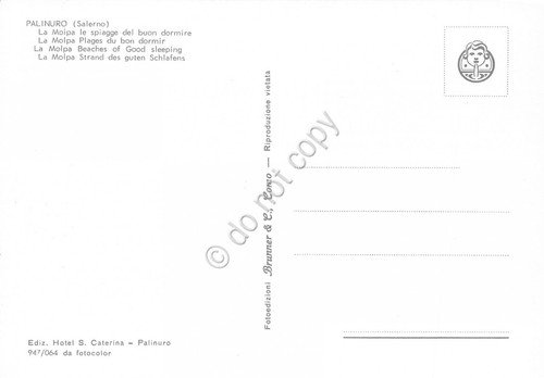 Cartolina Palinuro La Molpa Spiagge del Buondormire