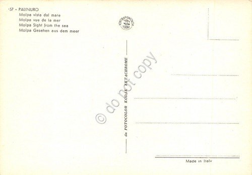 Cartolina Palinuro Molpa vista dal mare barche (Salerno) | Immagine Gallery 2