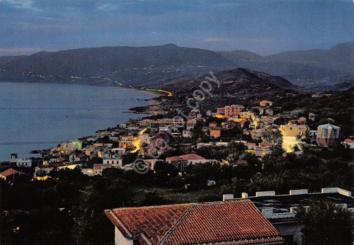 Cartolina Palinuro panorama notturno anni '70