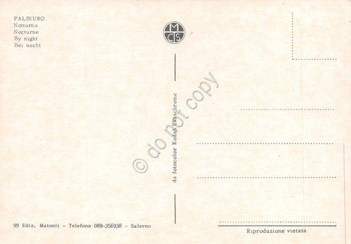 Cartolina Palinuro panorama notturno anni '70 | Immagine Gallery 2