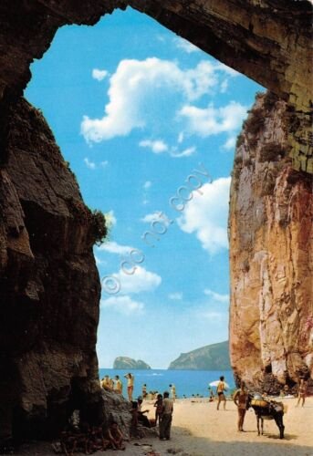 Cartolina Palinuro spiaggia Arco Naturale animata 1986