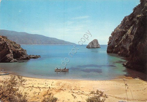 Cartolina Palinuro Spiaggia del Buondormire barca (Salerno)