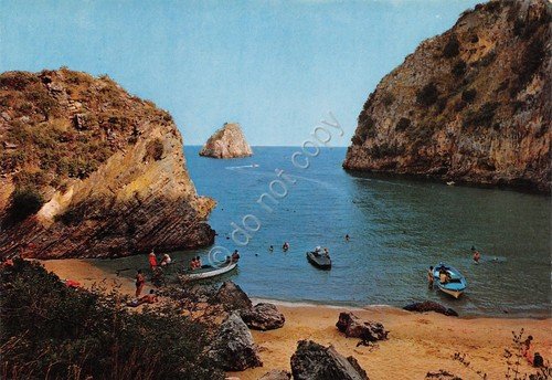 Cartolina Palinuro Spiaggia del Buondormire barche animata anni '80 | Immagine principale