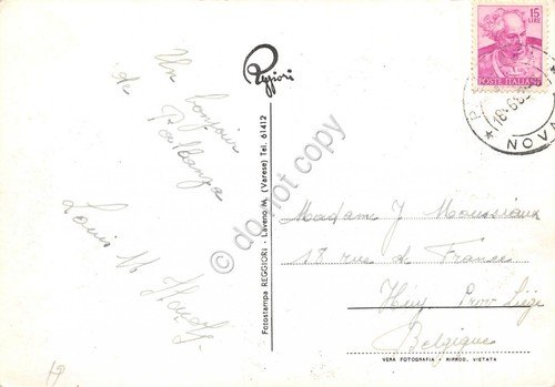 Cartolina Pallanza Lago Maggiore panorama paese e montagne anni '60