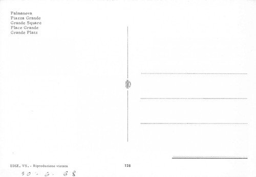Cartolina Palmanova Piazza Grande | Immagine Gallery 2