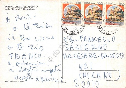 Cartolina Palo del Colle Bari Parrocchia M.SS. Assunta Chiesa di …