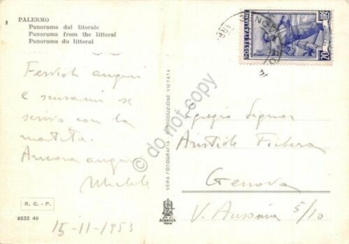Cartolina Panorama del litorale da arcata 1923