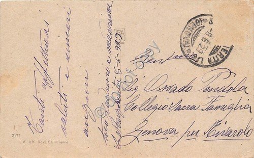 Cartolina Panorama lungofiume Poesia Bertacchi 1929 | Immagine Gallery 2