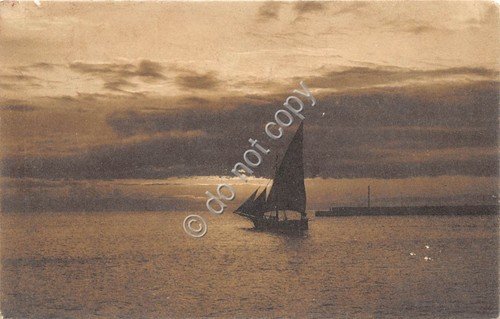 Cartolina panorama mare con barca a vela 1922 Ed. Brunner … | Immagine principale