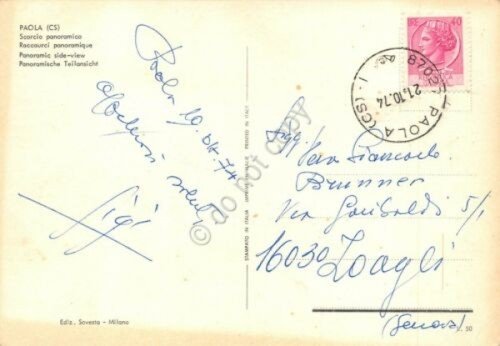 Cartolina Paola Panorama parziale 1974 | Immagine Gallery 2
