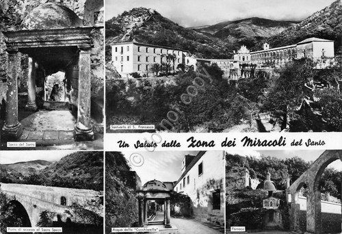 Cartolina Paola Zona dei miracoli di San Francesco 5 vedute …