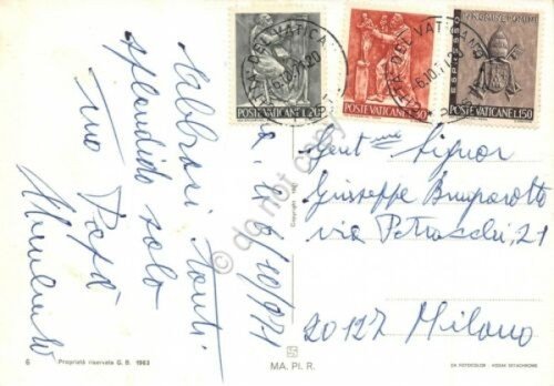 Cartolina Papa Paolo VI bella affrancatura 1971 (Personaggi famosi) | Immagine Gallery 2