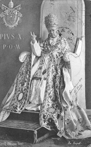 Cartolina Papa Pio X Alterocca 1908 | Immagine principale