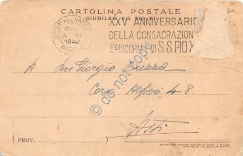 Cartolina Papa Pio XII Benedizione Giubileo 1942
