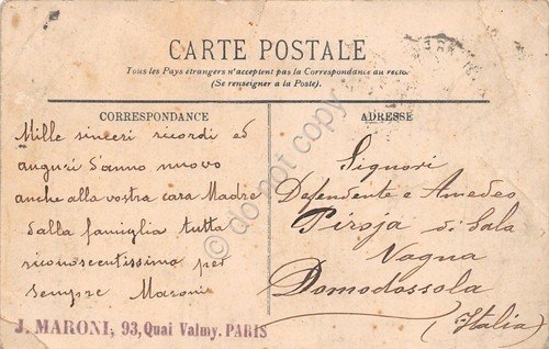 Cartolina Paris L'Opera Grand Hotel et Cafè de la Paix …