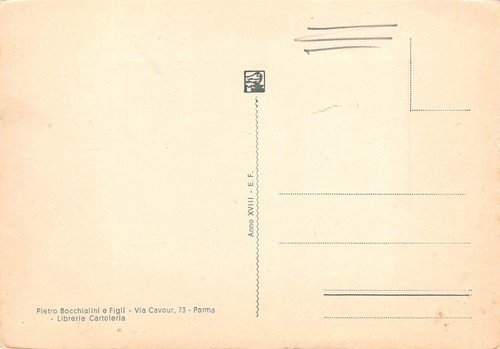 Cartolina Parma Via del Duomo Campanile Vigile in bianco | Immagine Gallery 2